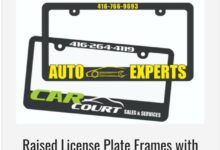 Raised License Plate Frames